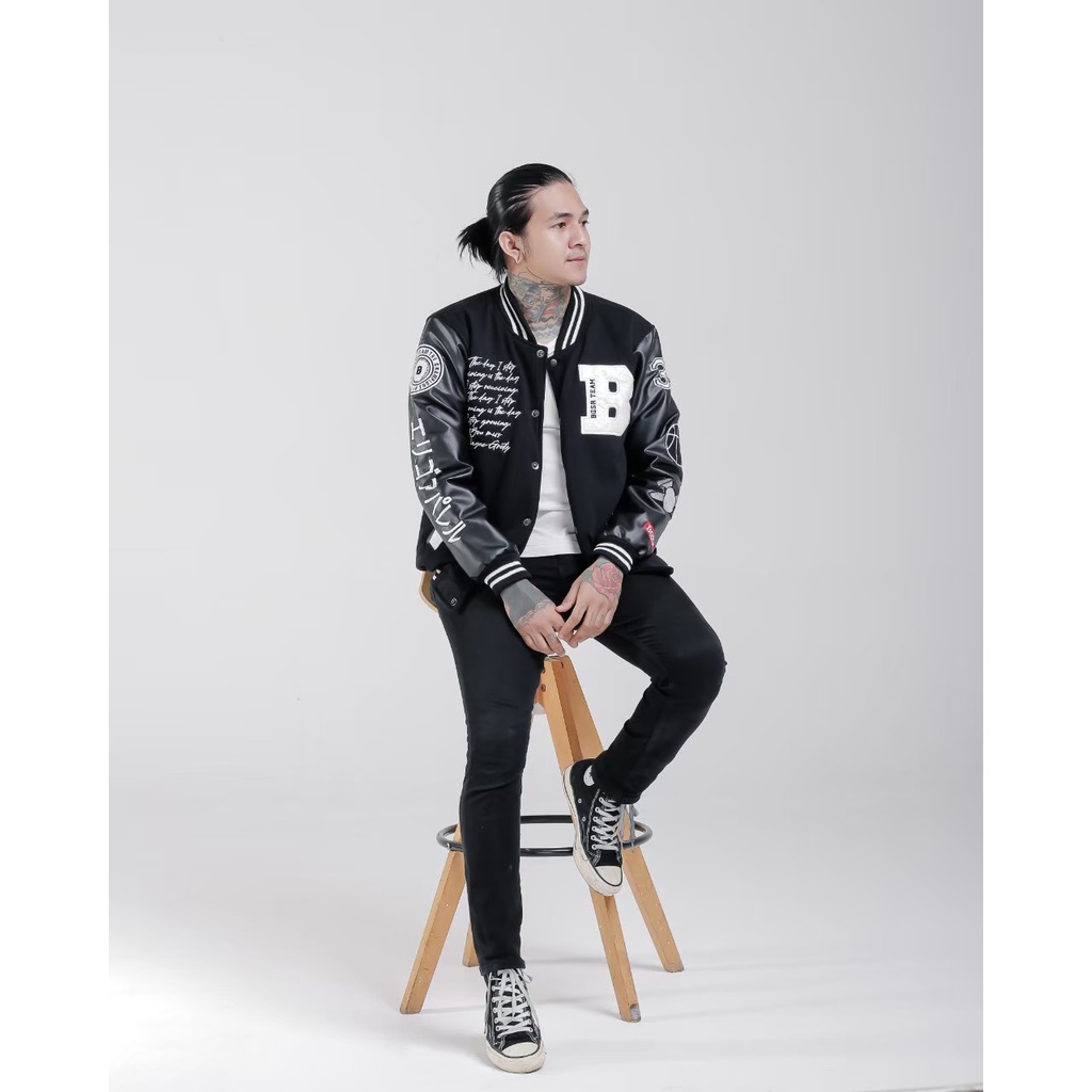 JAKET VARSITY BOMBER ORIGINAL PUNISHMENT spesia art BONES