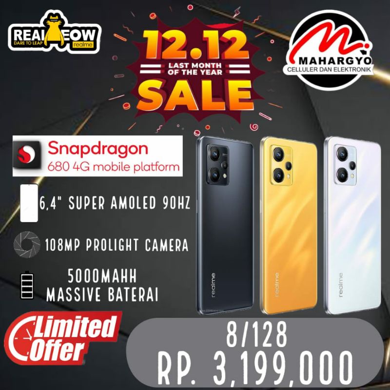 Termurah Realme 9 8/128Gb Snapdragon 680 108Mp