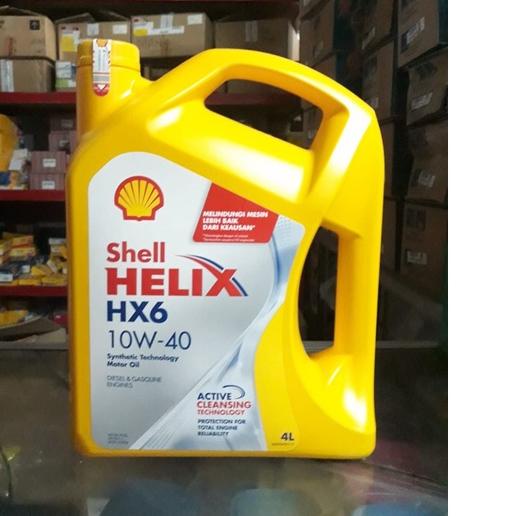 Terlaris Oli Shell Helix HX6 SAE 10W-40 Oli Shell Mobil HX6 4 Liter Original