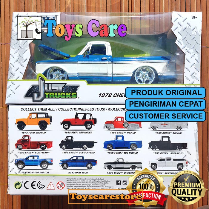 JADA Skala 24 1972 CHEVY CHEYENNE BIRU - JUST TRUCKS SERIES CHEVROLET FORD PICKUP MUSCLE ORIGINAL