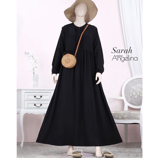 NWT ATELIER ANGELINA SARAH DRESS BASIC BLACK L