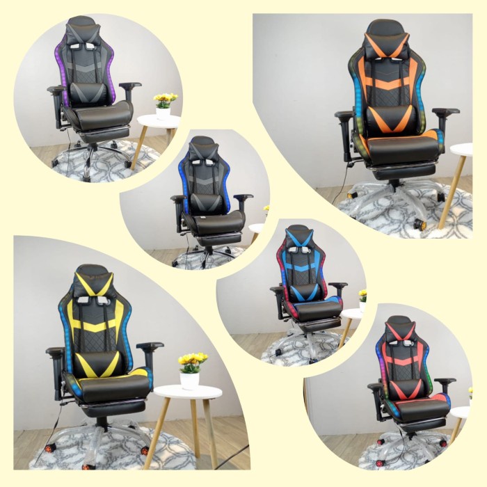 Kursi Bangku Gaming Led Kursi Gaming Hidrolik Rgb Led Gaming Chair Termurah