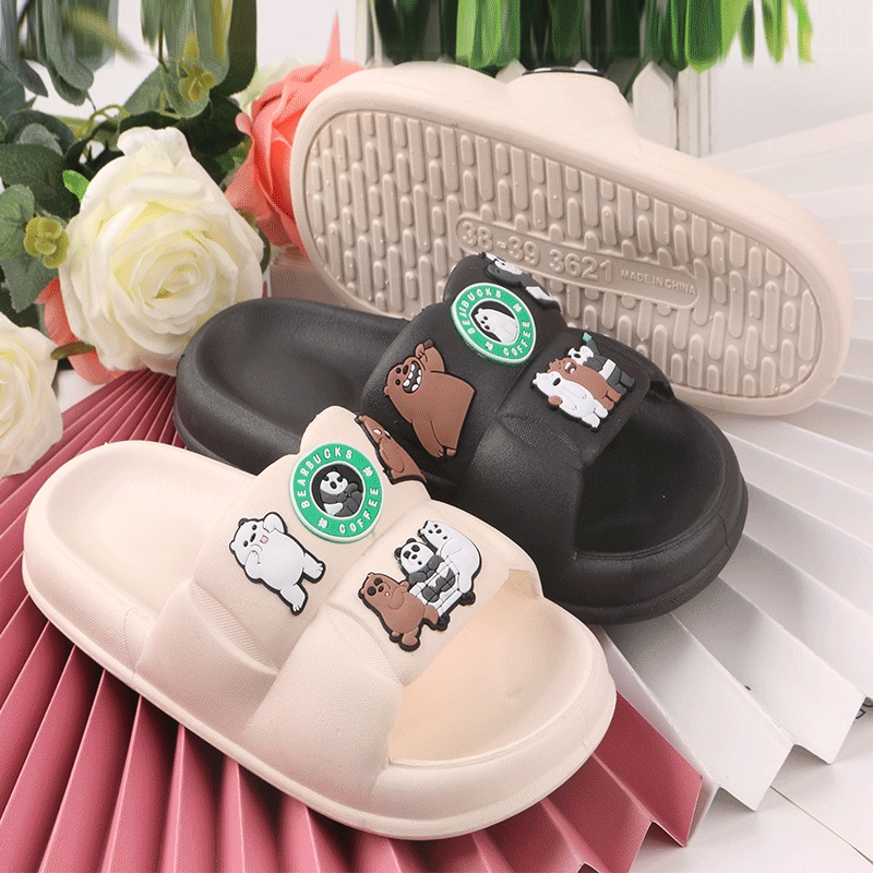 Mainland Sandal Karet Jelly Wanita Lucu Character Sendal Slip On Jelly Rumahan Soft Import AntiSlip HSN125