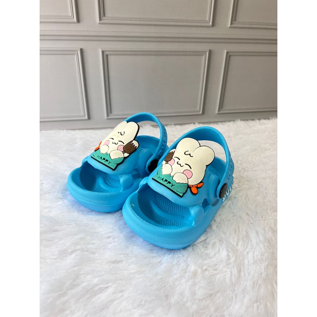 DX-372E-KLC Sandal Anak Perempuan Tali Belakang Karakter Kelinci / Sandal Karet Anak Cewek Merek Dulux Size 20-25