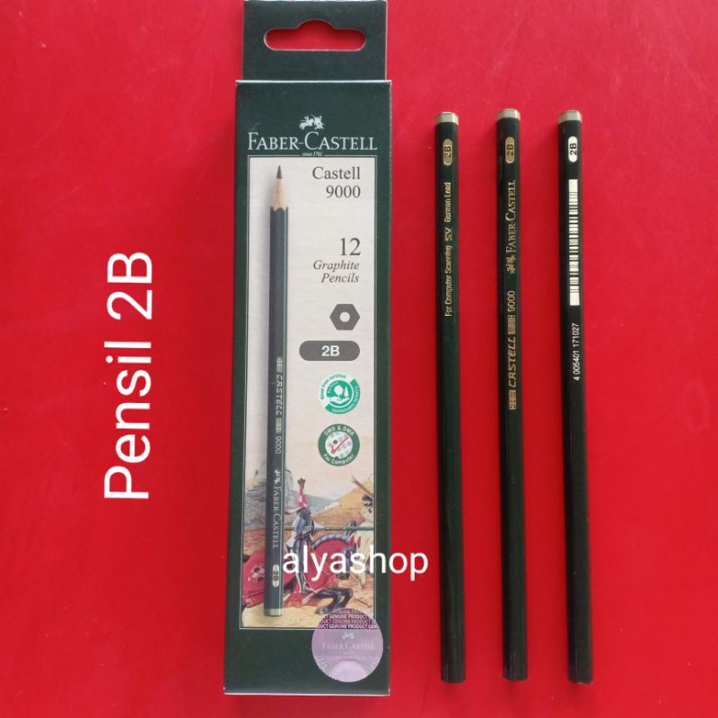 Pensil 2B Faber-Castell Pensil Ujian - 2B Castell 9000