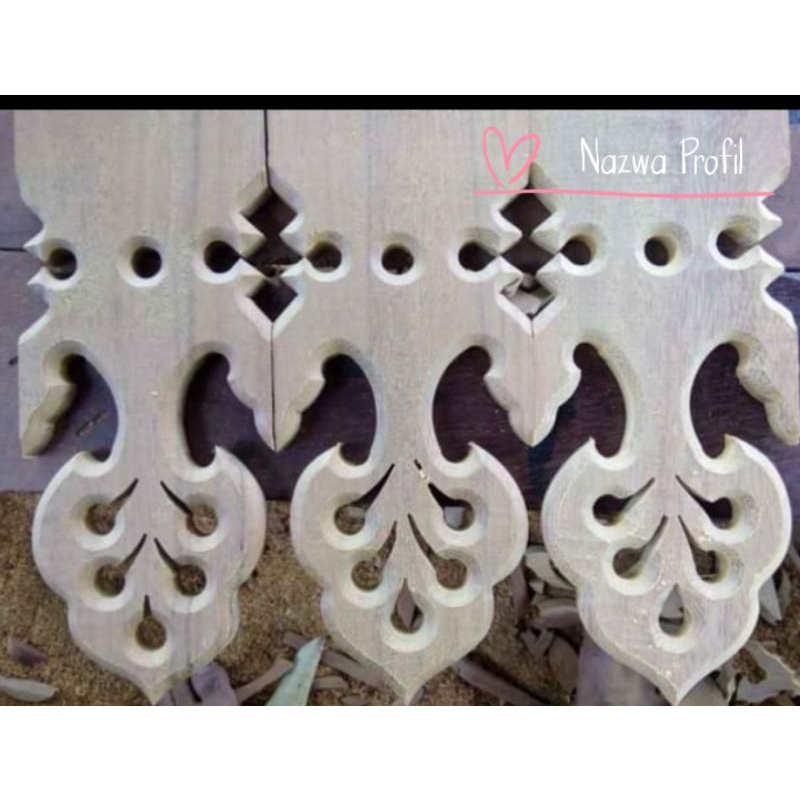 LES PLANG UKIR ULIN Borneo - Les Plang Ulin 30cm - Kayu Ulin - Pagar Hias