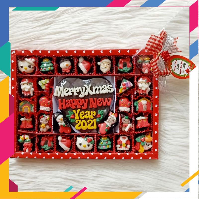 

SPECIAL NATAL DAN TAHUN BARU 2022 /kado coklat xmas S35 coklat karakter ornamen Natal hampers coklat Merry Christmas