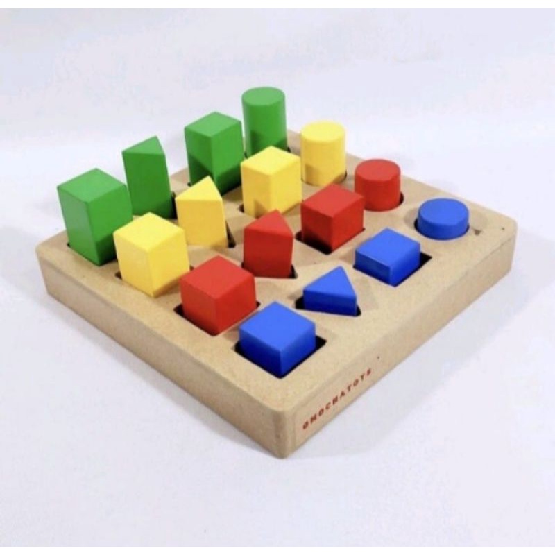 GE TOYS PAPAN PASAK GEOMETRI/MAINAN EDUKATIF MOTORIK HALUS/ALAT TERAPI WICARA