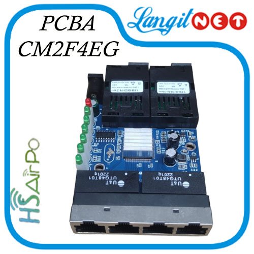 HSAIRPO CM2F4EG POE PCBA GIGABIT MEDIA CONVERTER POE