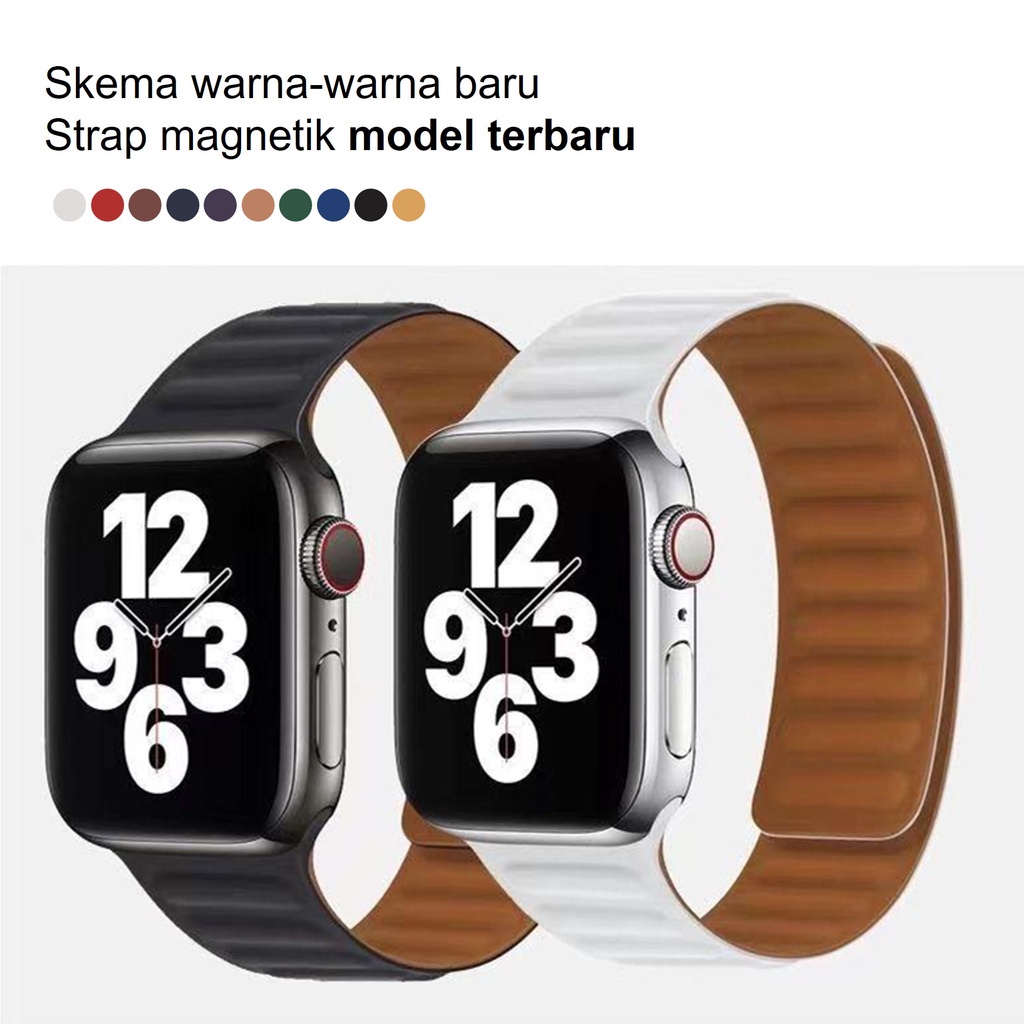 Strap Magnetic Lock Apple Watch Silicone Pengganti 38 mm 42 mm Premium Strap