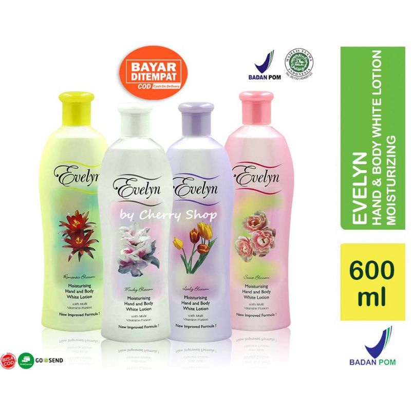 [EVELYN]EVELYN HAND AND BODY LOTION 600ML/MOISTURISING  WHITE LOTION/HAND BODY MURAH/HAND BODY EVELYN/BODY LOSION/HAND BODY UNTUK CUKUR JENGGOT