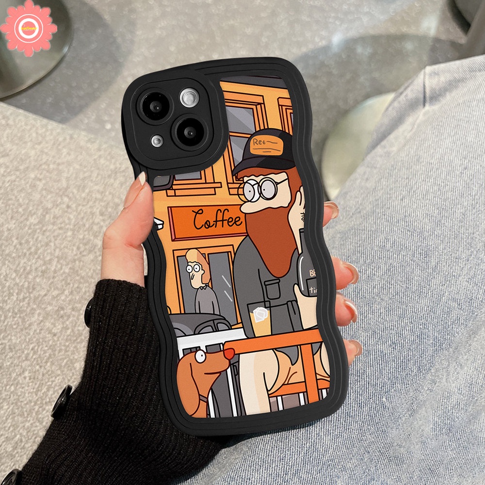 IPHONE Kompatibel Untuk Iphone7Plus11 13 12 14 Pro Max6 6s 8 14Plus XR X XS Max SE 2020couple Soft Case Fashion Retro Art Ilustrasi Tepi Bergelombang Soft TPU Cover