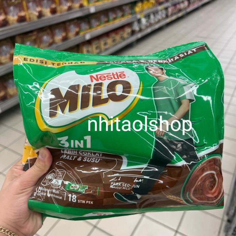 

Nestle Milo 3 in 1 Sachet Original Malaysia 18 stick Minuman coklat bubuk Exp sept 2025