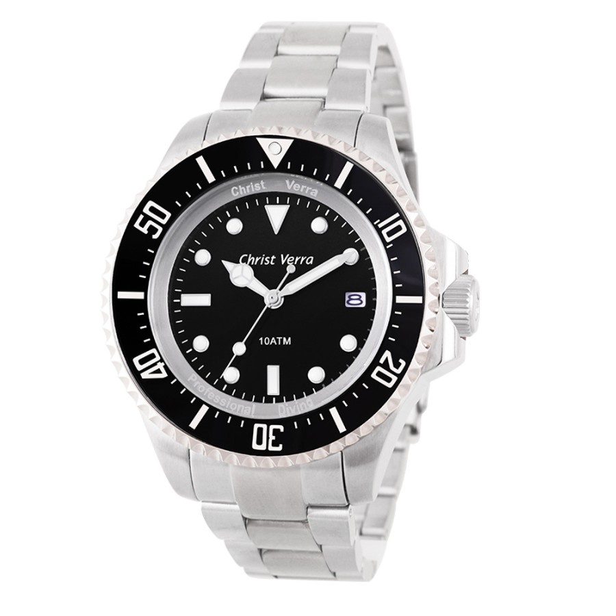 Jam Tangan Pria Tali Rantai Christ Verra CV 71637G-11 BLK