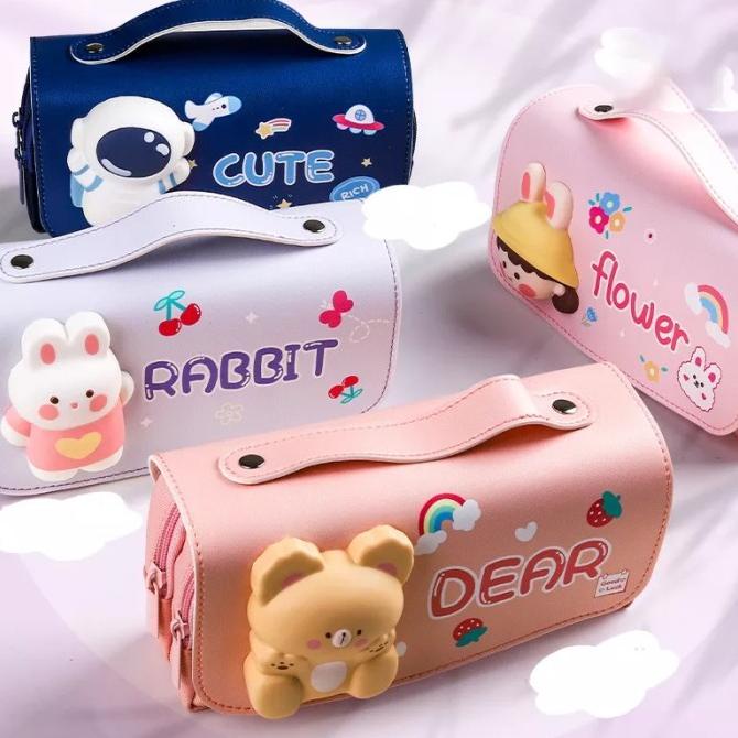 

Tempat Pensil Anak 3D Squishy Kotak Pouch Karakter Tahan Air Lucu