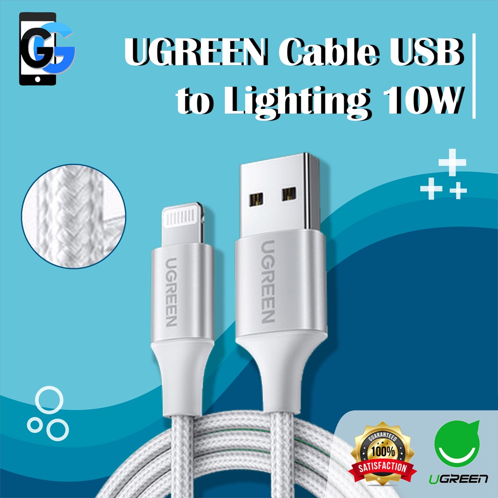 Jual Ugreen Kabel Charger Iphone Usb A To Lightning Fast Charging Pd Mfi Putih Meter