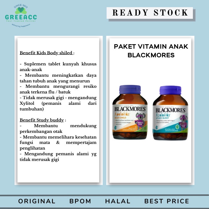 Paket Vitamin Anak ( Blackmores ) Immune & Nutrisi Otak