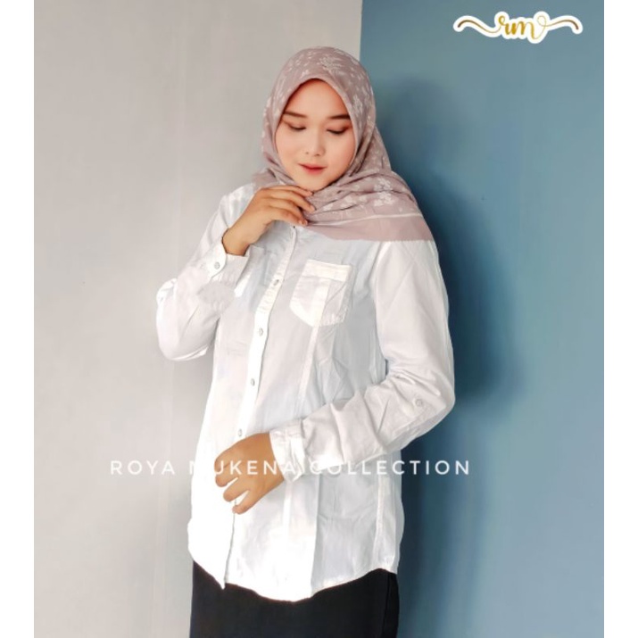 Baju Katun Kemeja Polos Cewek Nevada