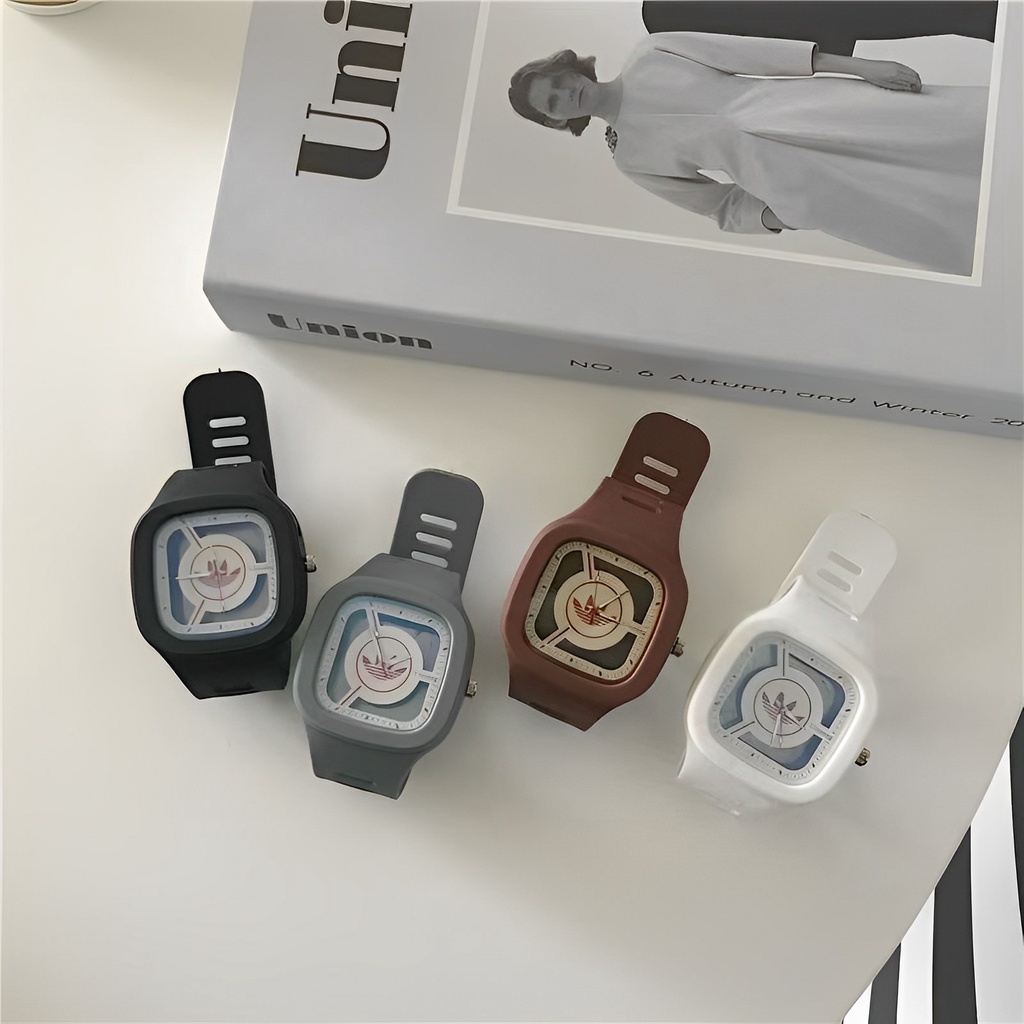 ✅COD [BBS] Jam Tangan Bisnis Analog Wanita Dan Pria Kekinian Strap Rubber Korean Fasion