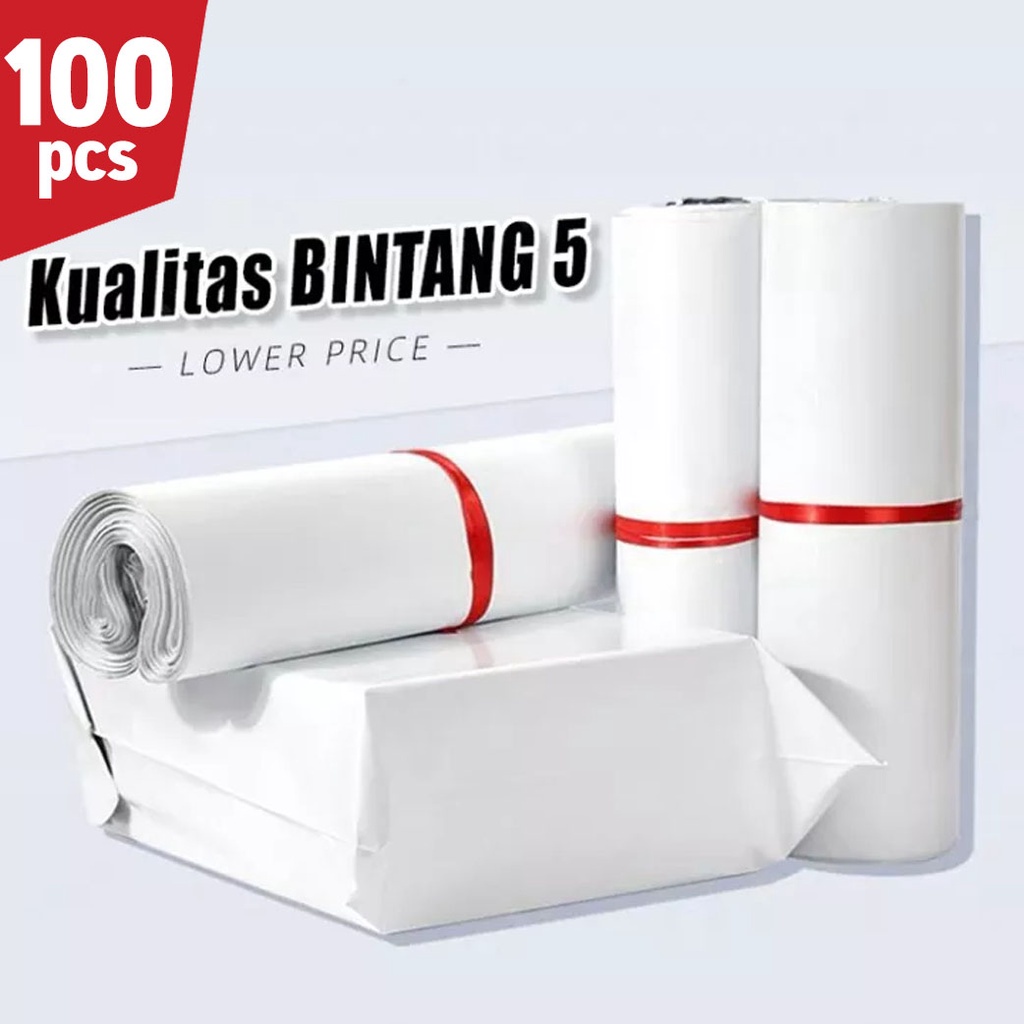 Beauty Jaya - [ CUCI GUDANG ] Kantong Plastik Packing Polymailer UK 35x50 CM / 50x33 CM / 40x24 CM Isi 100PCS Lem Perekat MURAH