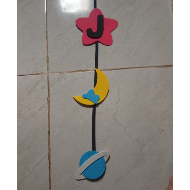 

hiasan angkasa spon//hiasan kelas//hiasan huruf