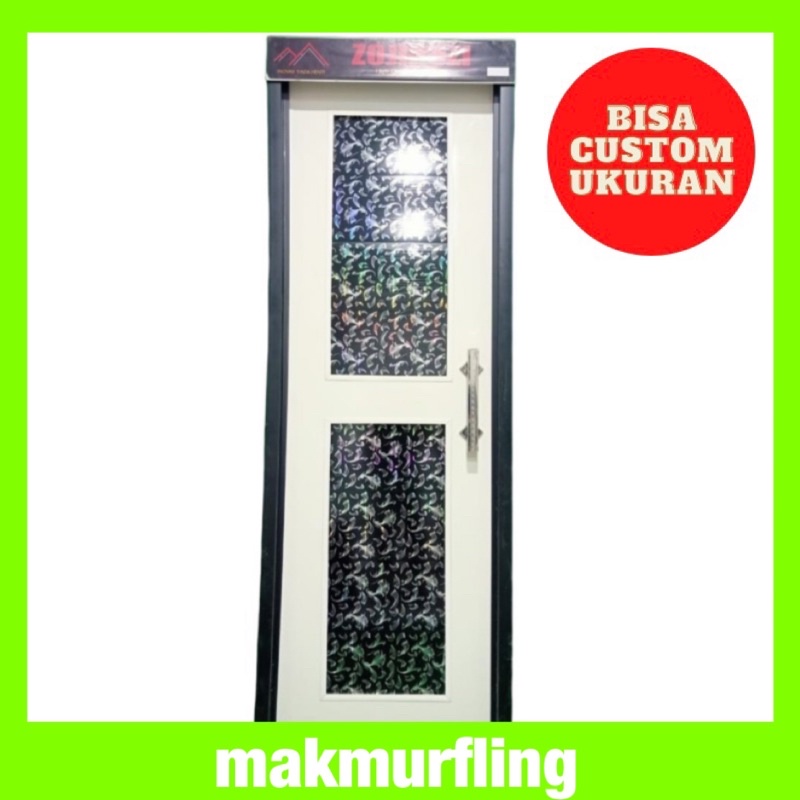 Pintu PVC kamar mandi double hologram bisa custom ukuran