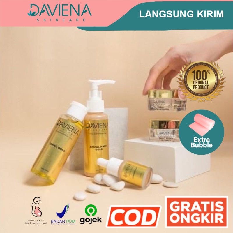 DAVIENA SKINCARE// Paket Gold Series [ Free Gift ]