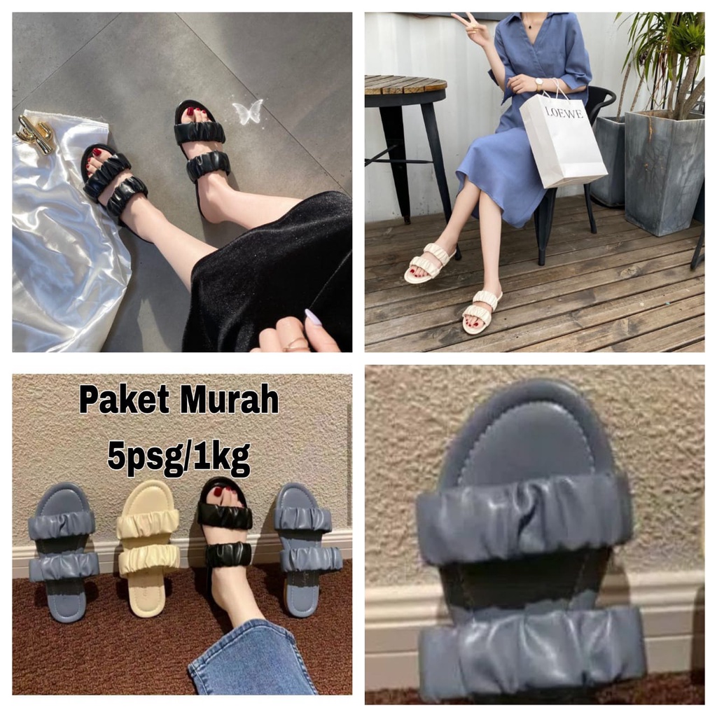 PAKET MURAH SANDAL WANITA F1 (5 PASANG/1KG)