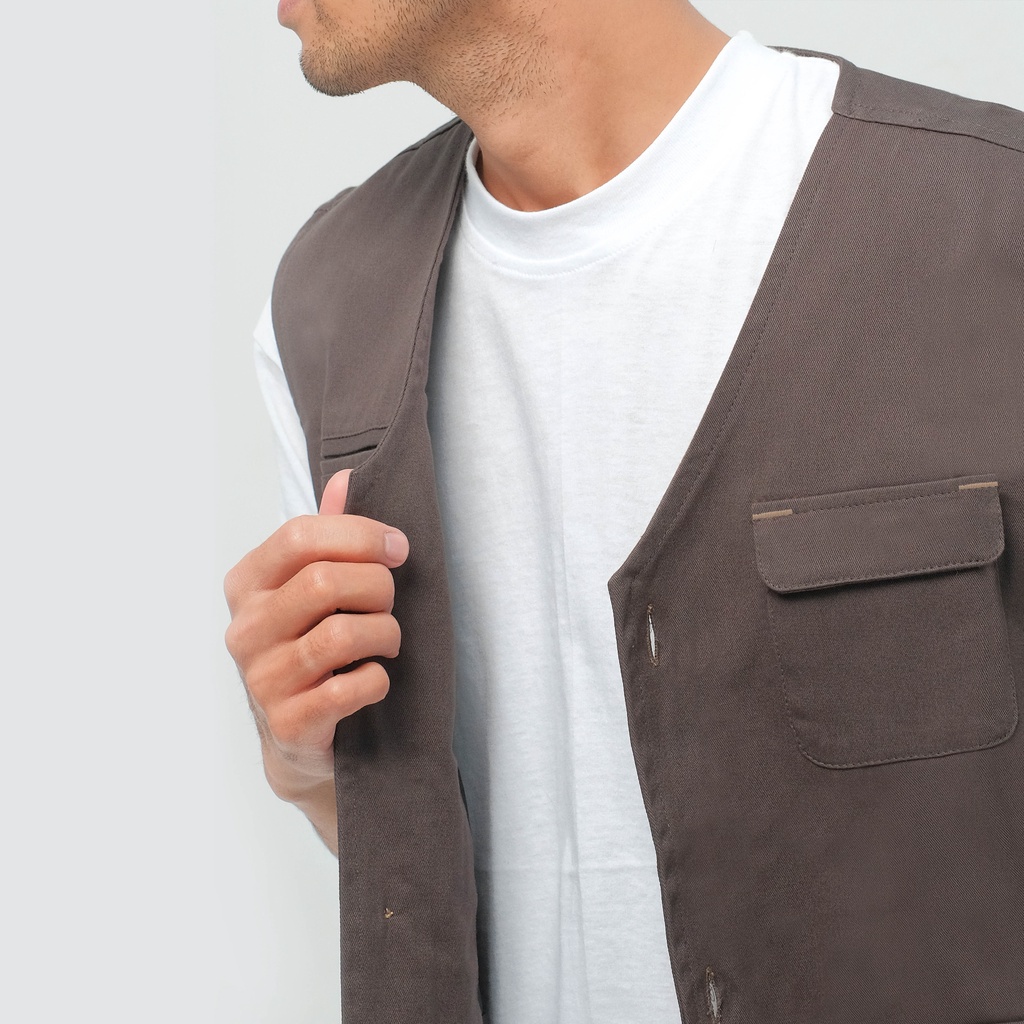 ORCA - Plait Chore Vest, Grey