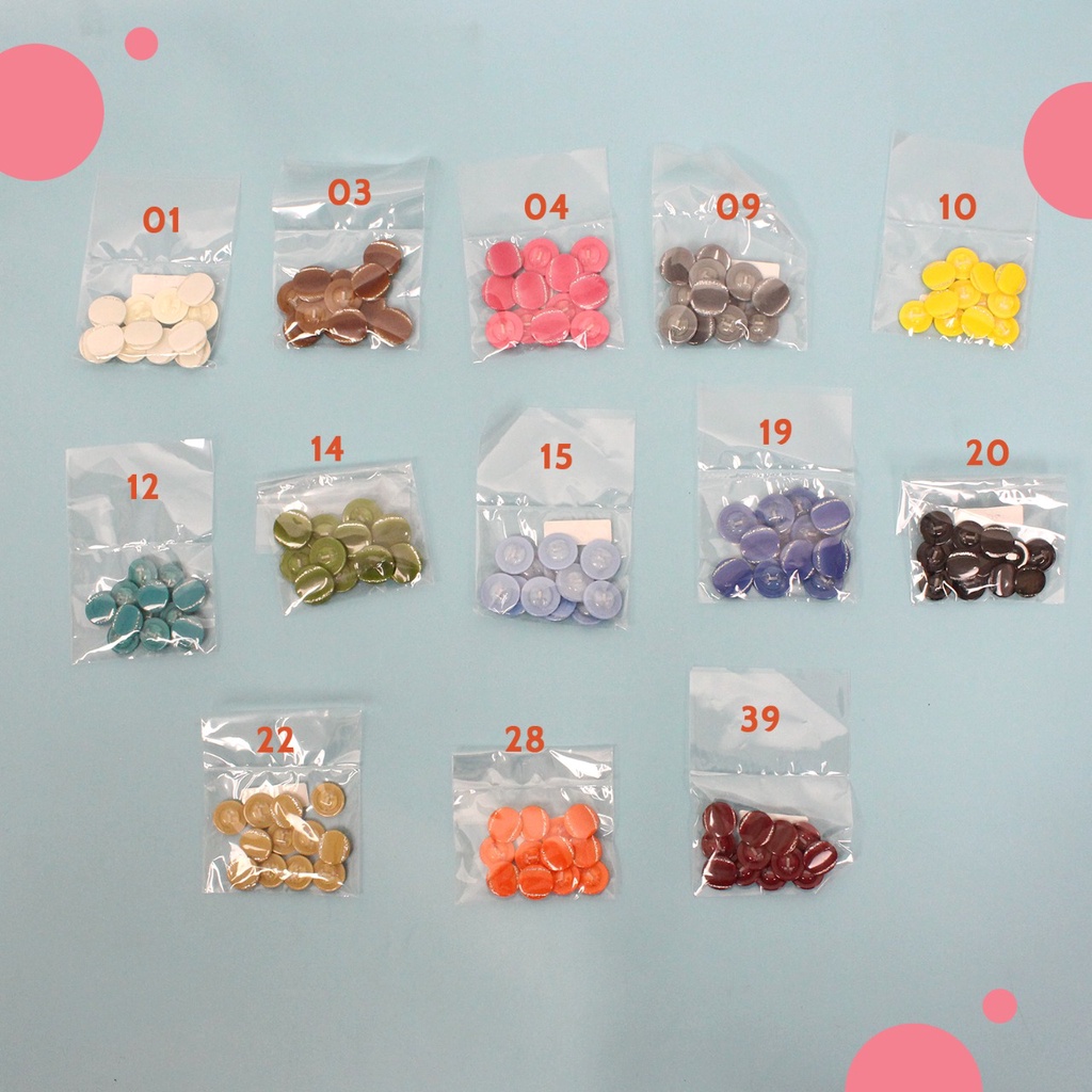 Kancing Hias/Kancing Mentos Baju 18mm 7115