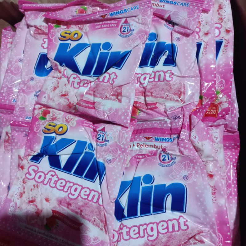 SO KLIN / SOKLIN SOFTERGENT RENCENG SACHET 50gr x 6pcs