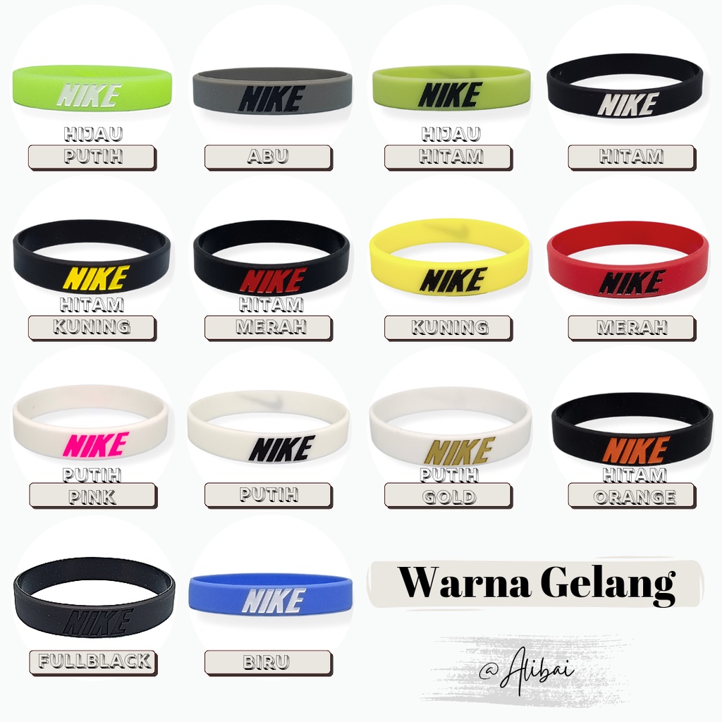 Gelang Tangan NIKE Ori/Gelang Karet Nike/Rubber Bracelet Fashion Pria Sport