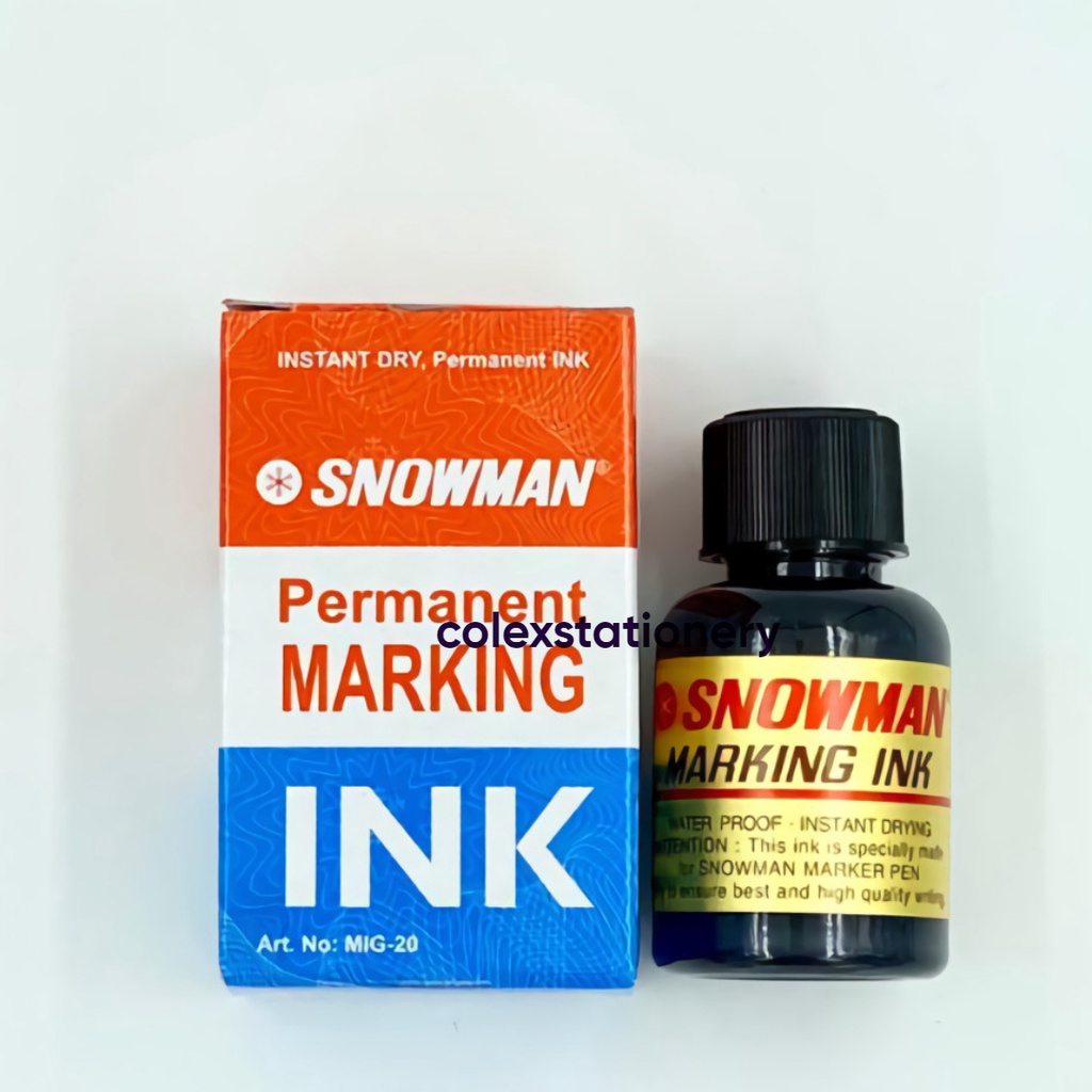 Jual Isi Tinta Spidol Permanent Marker Isi Tinta Permanent Snowman Warna Hitam 1 Pcs