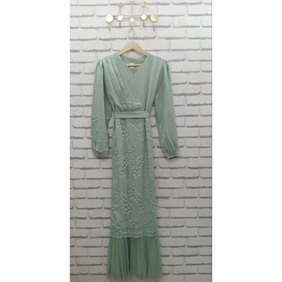 [ORI] Carrida Laila Brukat Dress Duyung Mermaid Ld 104 dan 110/Dress Duyung Malaysian Pesta Kondangan Lebaran 2024 Kekinian