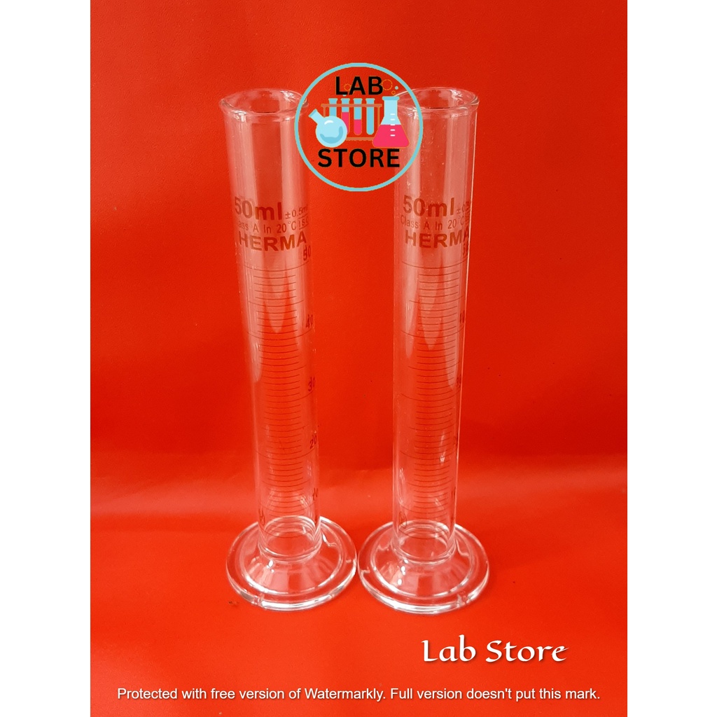 Gelas Ukur / Gelas Ukur 50ml / Measuring Cylinder 50ml HERMA / Tabung Ukur 50ml HERMA