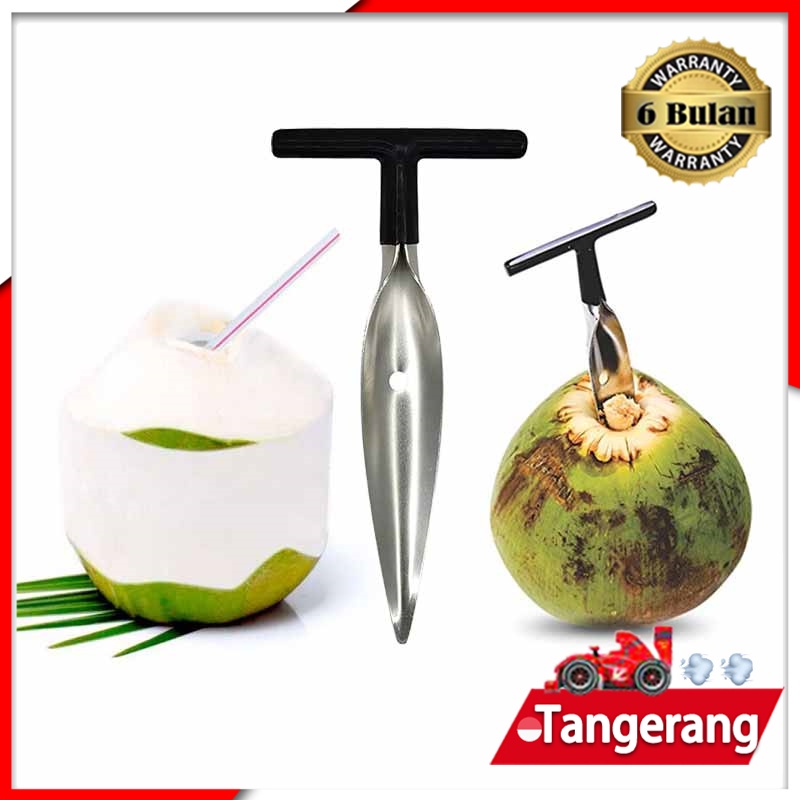 Alat Pembuka Kelapa Bahan Untuk Dapur Coconbits Putih Pemotong Lubang Stainless Steel