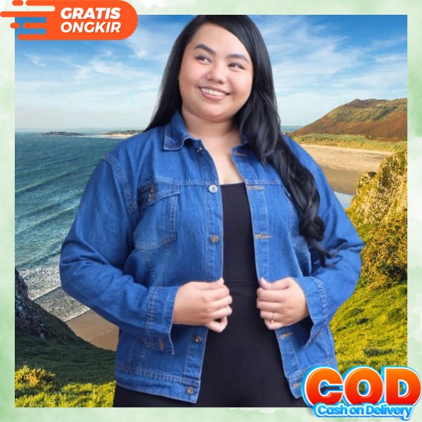 Jake Jean Kekinian Jaket Jeans Wanita Jumbo Oversize Jaket Jeans Wanita Murah Jacekt Jins Cewek Keki