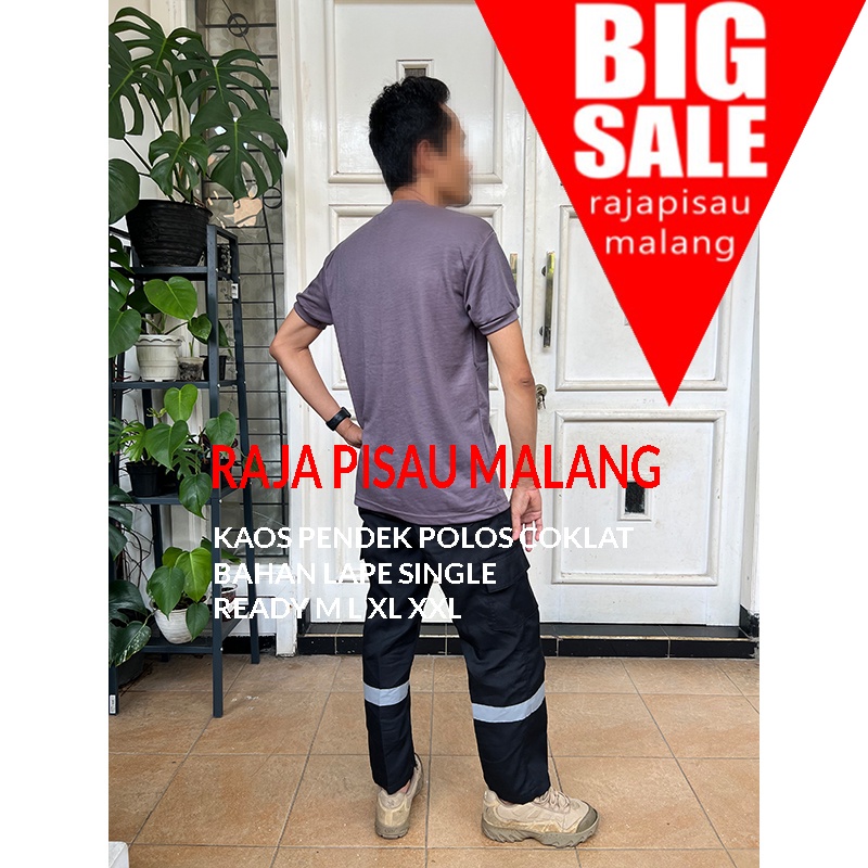 Satpam Kaos Security Kaos Polisi Terbaru Polos Kerah Pendek Warna Coklat