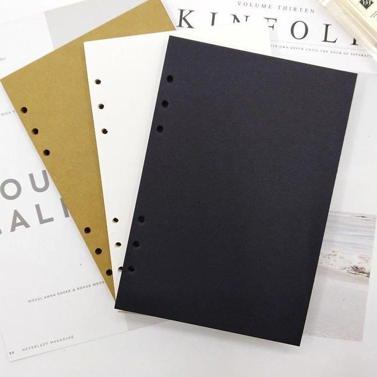 

{K-VA}✮➸ Refill Binder hitam kraft 6 ring A4 B5 A5 A6 40 lembar - isi binder berkualitas［thehanscorner］ amanah
