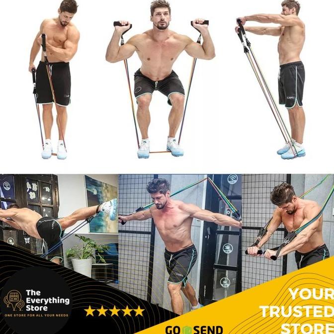 Set Tali Olahraga Pintu Serbaguna/ 11 set alat Fitness dan Gym Dirumah