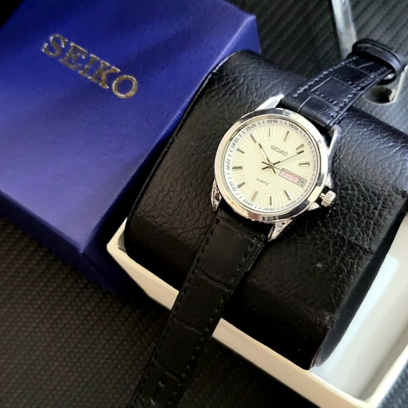 JSS 1968 JAM TANGAN WANITA SEIKO TH KULIT SEMI SUPER