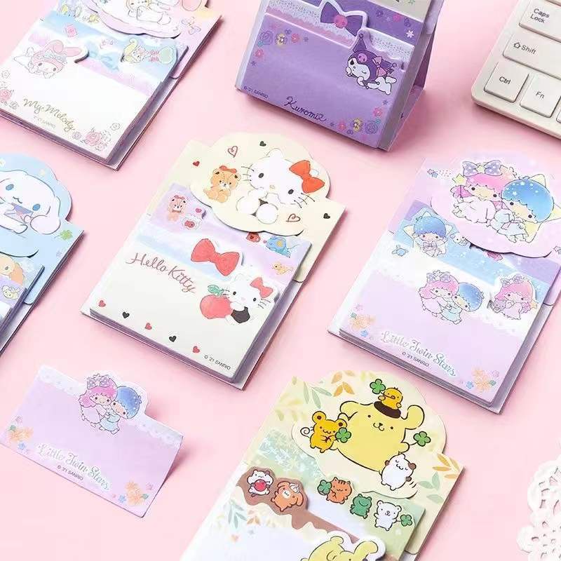 Stationary alat tulis map buku notebook sticky notes Washi tape Set kertas surat dan amplop karakter mickey pooh princess toy story stitch Sanrio Cinnamoroll Kuromi Gudetama Pompurin Twin Star My Melody Pochacco