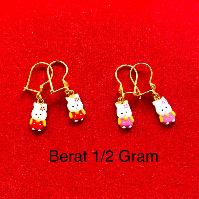 Anting Anak Emas Muda Model Kelinci ½ Gram