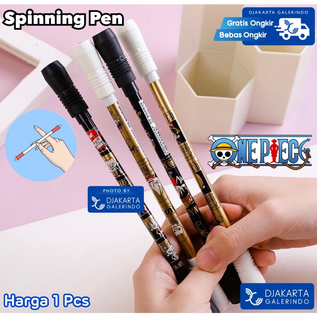 Spinning Pen Pulpen Putar Karakter Anti Stress Pena Pulpen Putar Mainan Anak Pen Spinner Balance