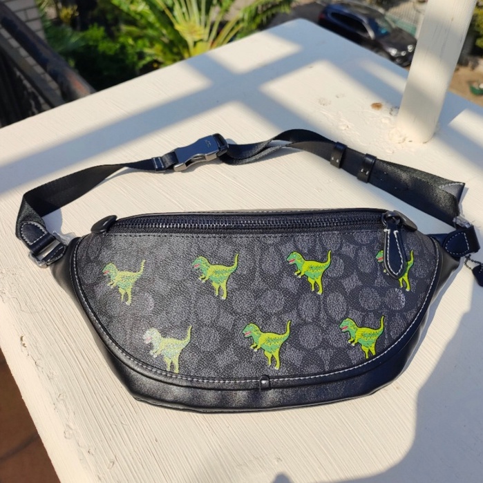 [Instant/Same Day] cf078   078   CE618  coach men's pockets Inclined shoulder bag Chest package yaobao  yaobao  618
