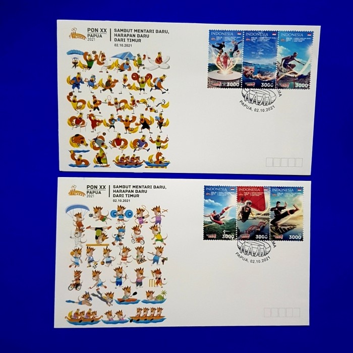 

✨NEW✨ - Perangko/Prangko INDONESIA. SHP PON XX PAPUA 2021 (set 2 lembar)