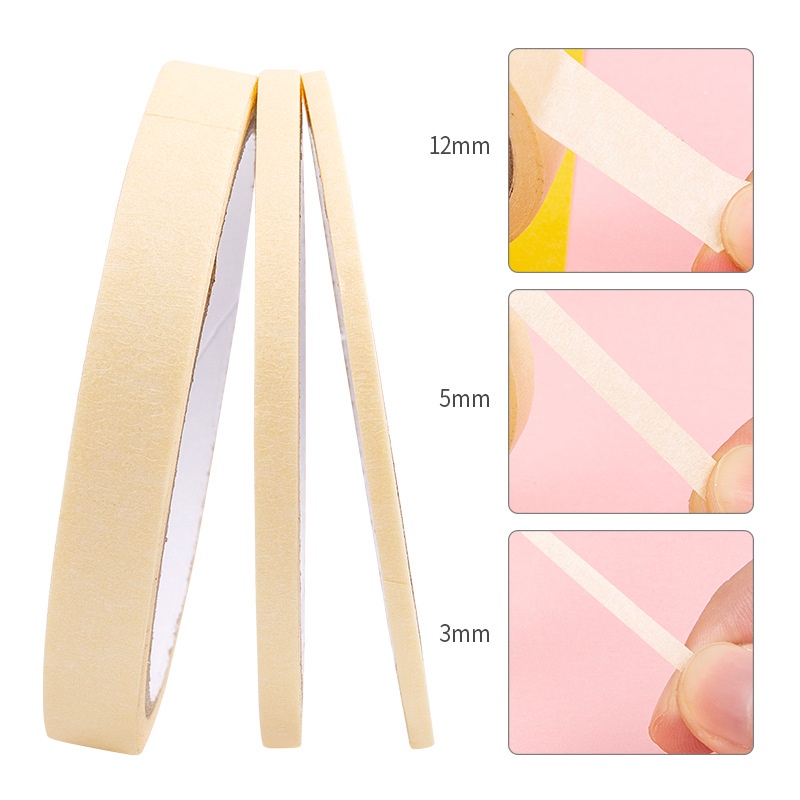 MAGEFY Fabiyan Pita Stiker Pola Manikur 3/5/12mm 3 Roll Kertas Pola Berbeda Alat Manikur 0076