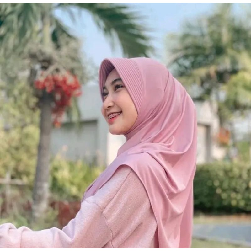 JILBAB SPORT M / HIJAB INSTAN HAMIDAH JAIT TEPI/Hijab Olahraga M
