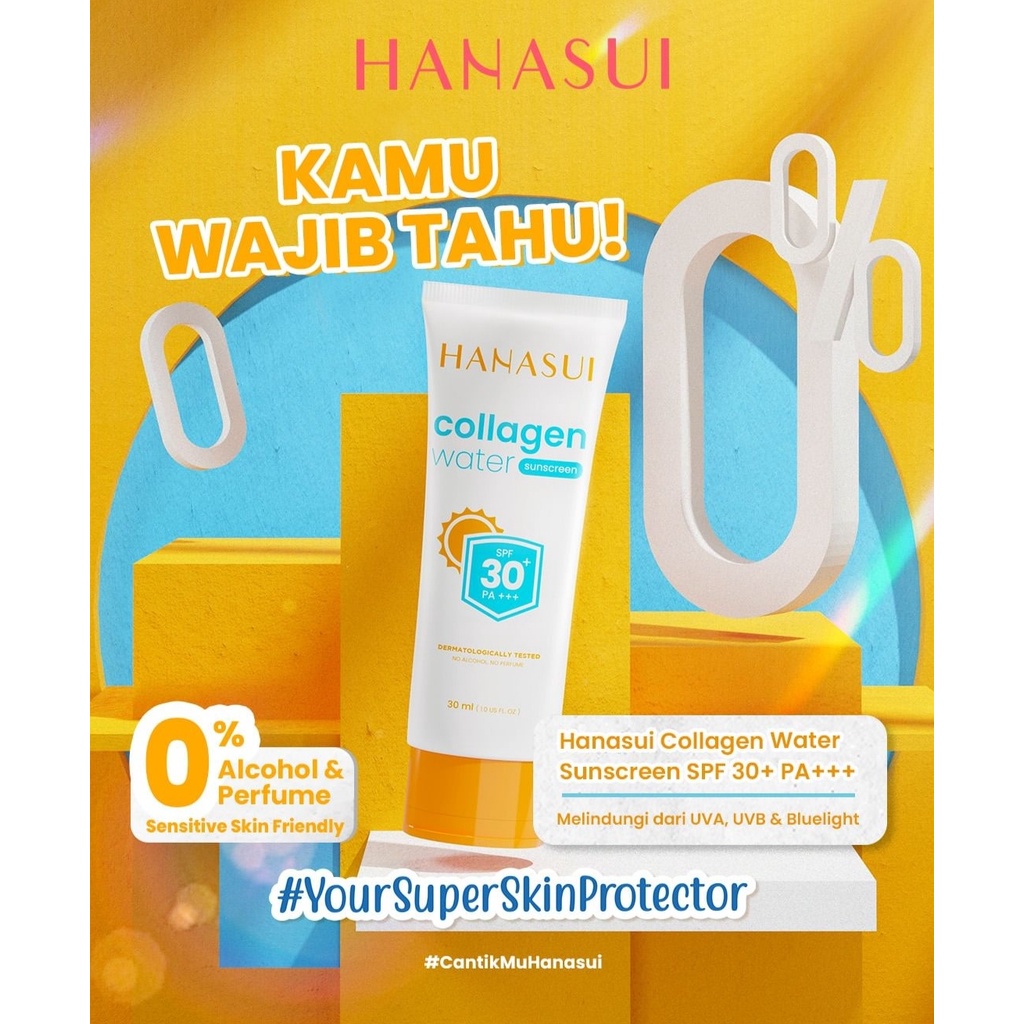 ❤️ MEMEY ❤️ HANASUI Collagen Water Sunscreen Spf 50 | Spf 30 30ml