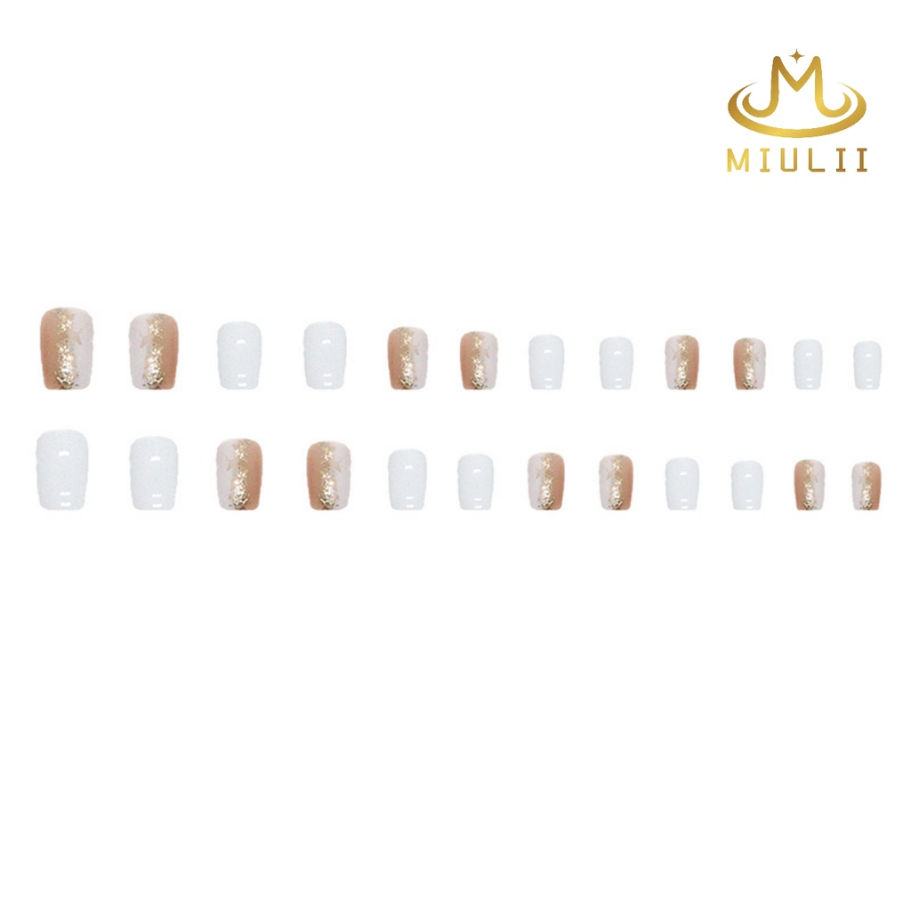 MIULII / KUKU PALSU A0695 / 24PCS / 3D / NAIL ART / PREMIUM / PINK / CUTE / FREE LEM JELLY / KUTEK